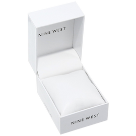 Nine West Womens NW 1631SVSB Silver Tone Sunray Dial and Bangle Watch